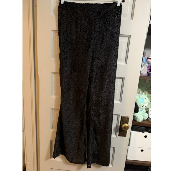 Free People Jen Rossi Black Velvet Pants Size Large - Picture 2 of 13